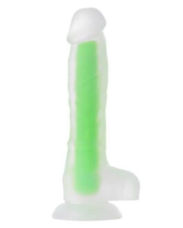 Censan Beyond Yeşil Dick Glow Gece Parlayan Dildo, Silikon, şeffaf, 18 cm