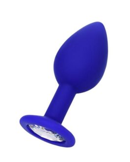 Censan Brilliant Anal Plug Mavi beyaz kristalli 7 cm 26 g