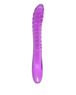 CENSAN Çift Tarafli Jel Dildo Frica, TPE, mor, 23 cm