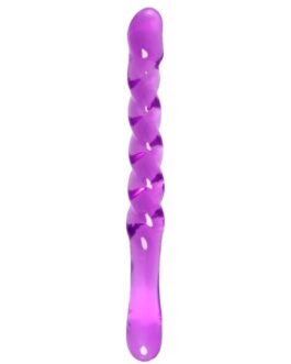 Censan Çift tarafli Jel Dildo Tanza, TPE, mor, 27,5 cm