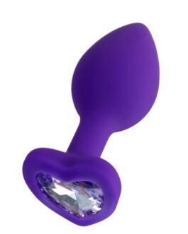 Censan Diamond Heart Anal Plug Mor 7 cm 18 g