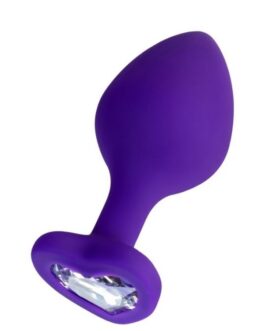 Censan Diamond Heart Anal Plug Mor 8 cm