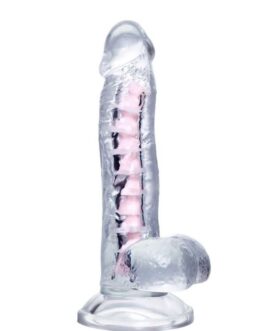 Paret Kikirdakli Jel Dildo 18 cm