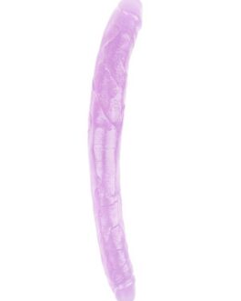 Hi-Rubber şeffaf Jel Çift Tarafli Dildo – 45cm Mor