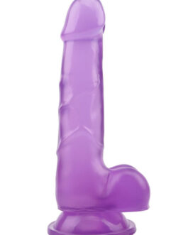 Hi-Rubber şeffaf Jel Dildo – 19.5cm Mor