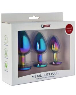 NOXXX Tasli Çok Renkli Çelik Anal Plug – 3 Boy Set