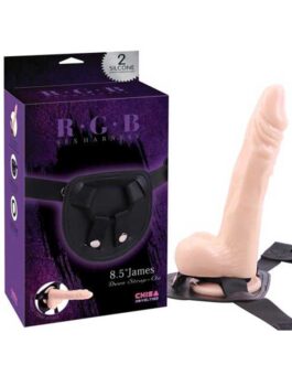 R.G.B Belden Baglamali 21.5cm Protez Penis ve Kemeri CH7019